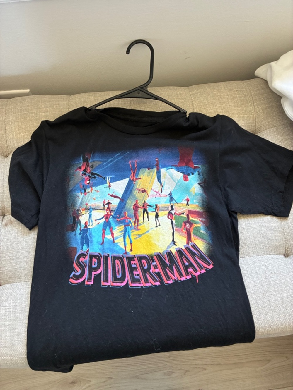 Marvel Black Spider-Man Multicolor Graphic Tee